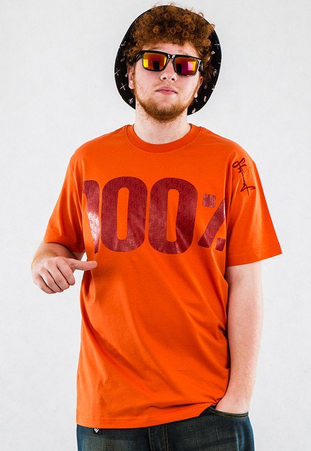 T-shirt Stoprocent Stówa pomarańczowy