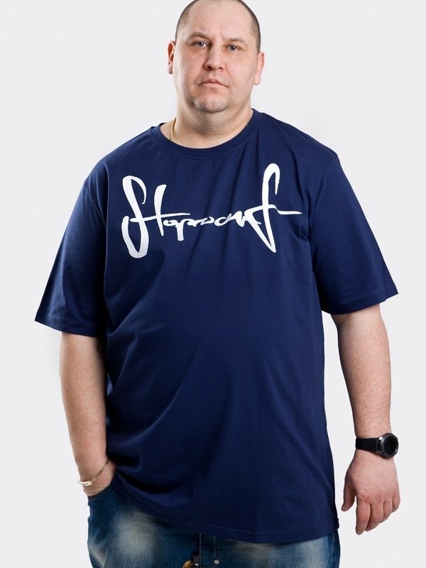 T-shirt Stoprocent Super Size Tag granatowy
