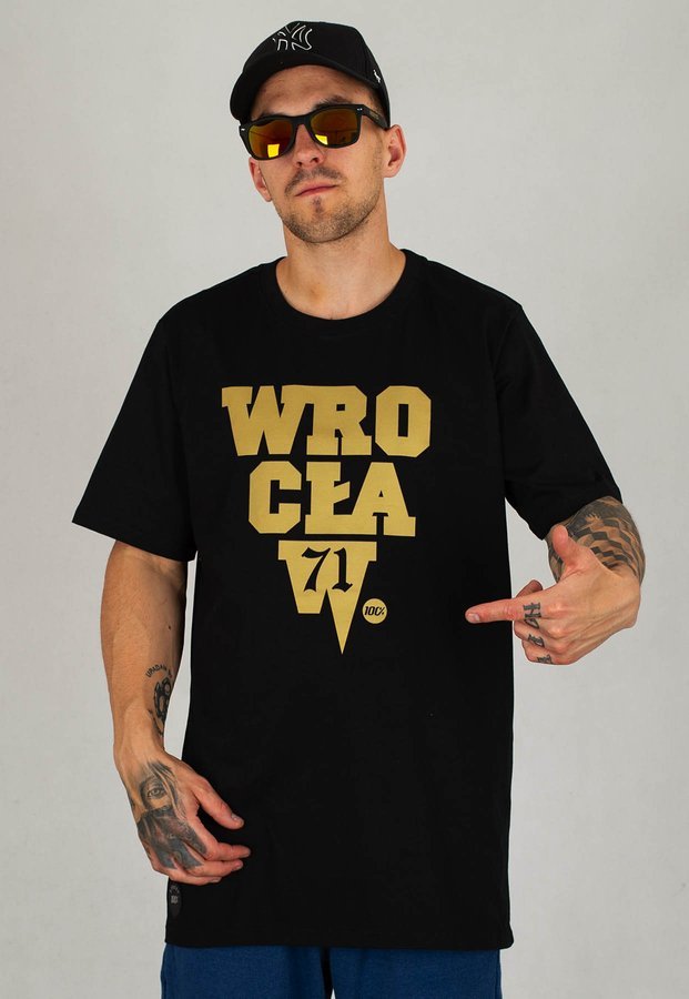 T-shirt Stoprocent Wrocław czarny