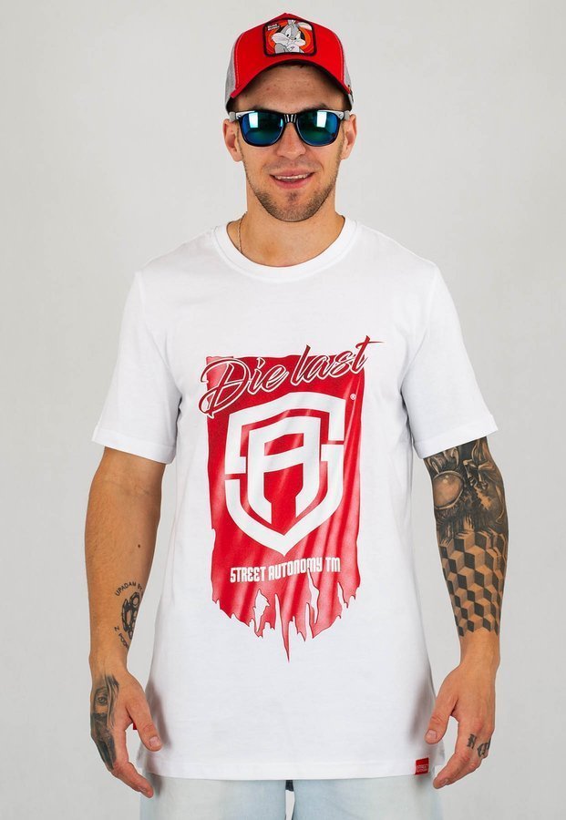 T-shirt Street Autonomy Bloody Flag biały