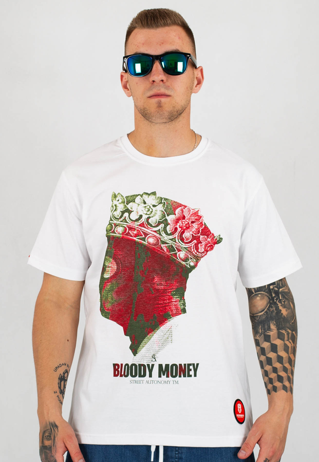 T-shirt Street Autonomy Bloody Money biała