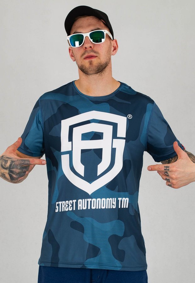 T-shirt Street Autonomy Camuglage jasno niebieska