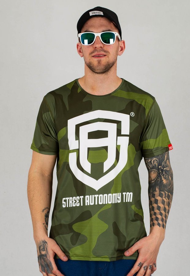 T-shirt Street Autonomy Camuglage zielony