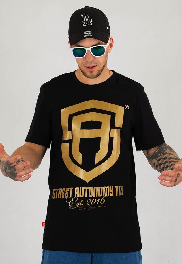 T-shirt Street Autonomy Classic Est czarno złoty
