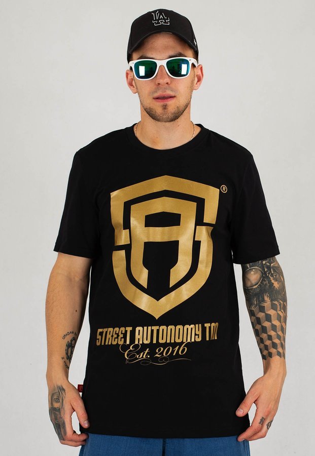 T-shirt Street Autonomy Classic Est czarno złoty