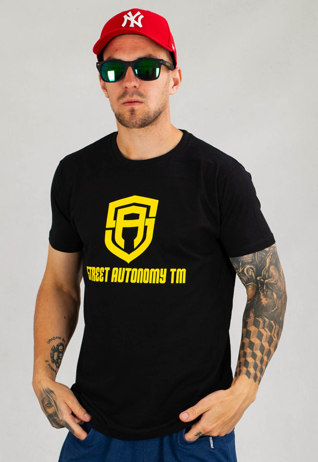 T-shirt Street Autonomy Classic Logo czarno żółty