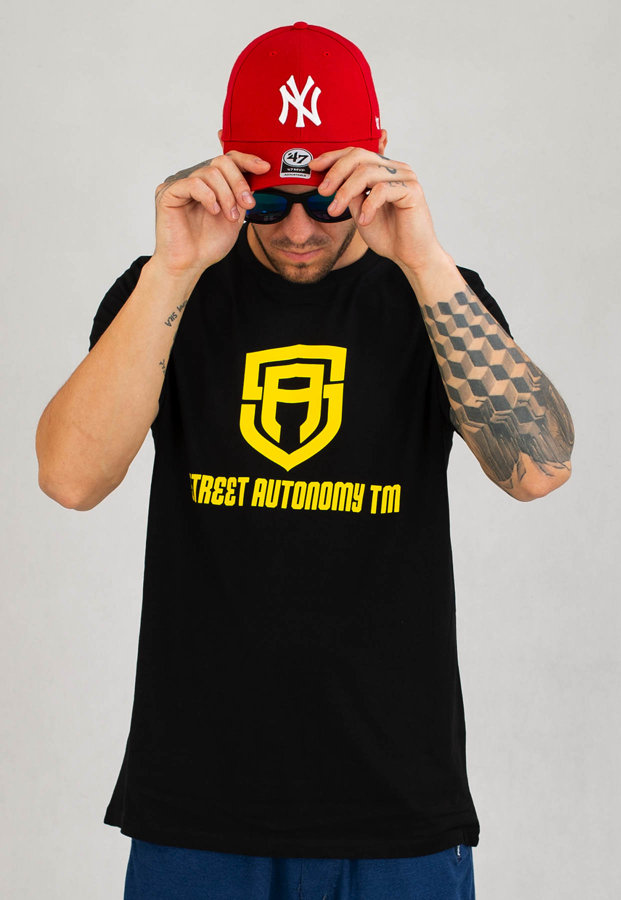 T-shirt Street Autonomy Classic Logo czarno żółty
