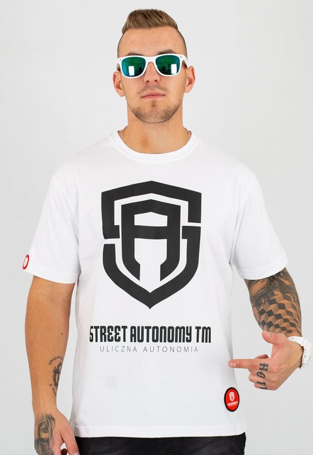 T-shirt Street Autonomy Classic biało czarny
