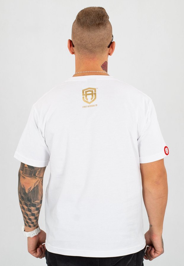 T-shirt Street Autonomy Classic biało złoty