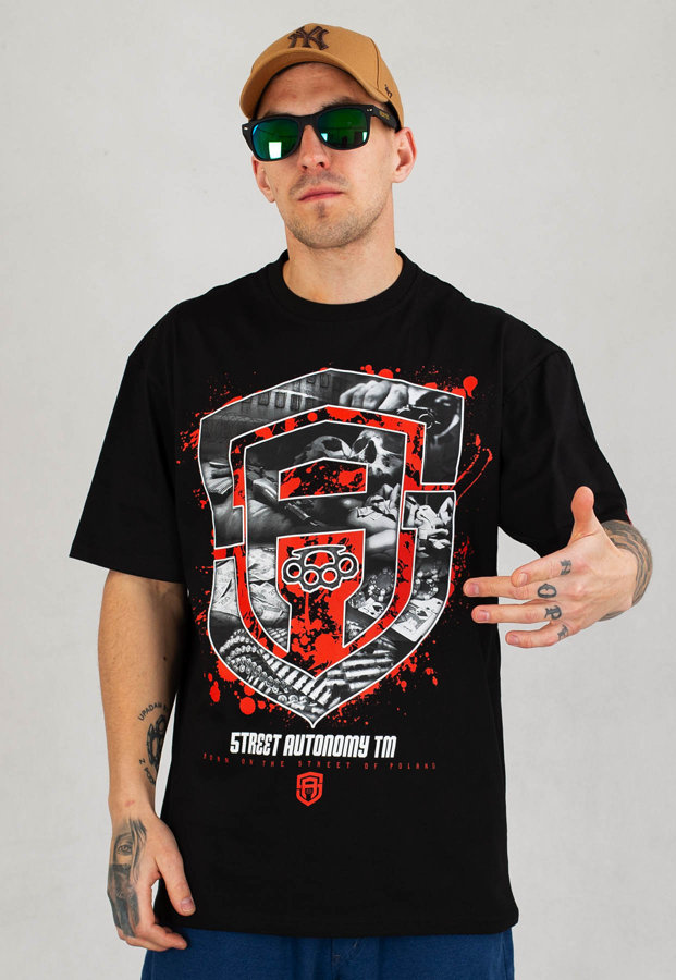 T-shirt Street Autonomy Fuck czarny