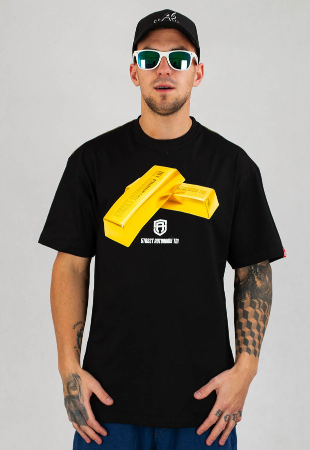 T-shirt Street Autonomy Gold Bar czarna