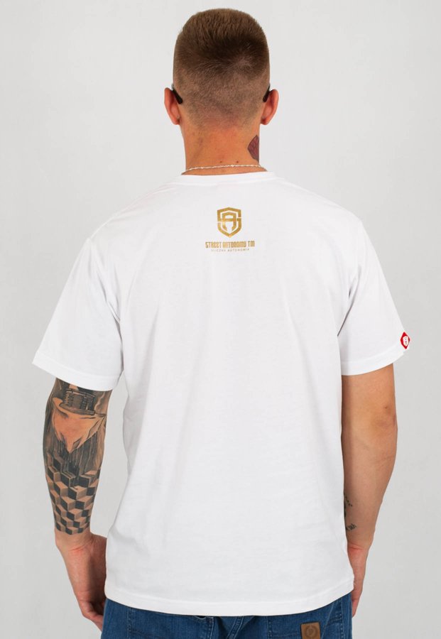 T-shirt Street Autonomy Gold biały