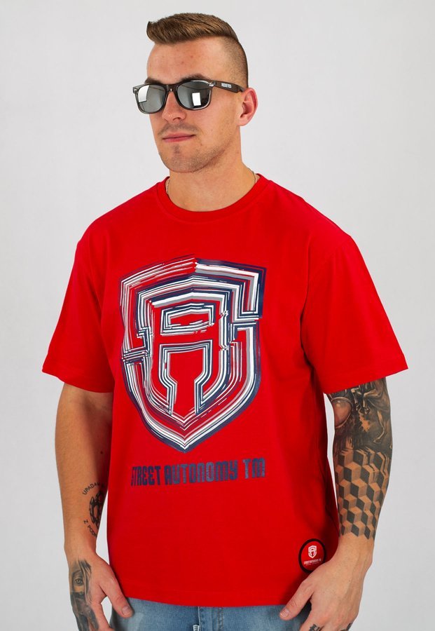 T-shirt Street Autonomy Hypno czerwony