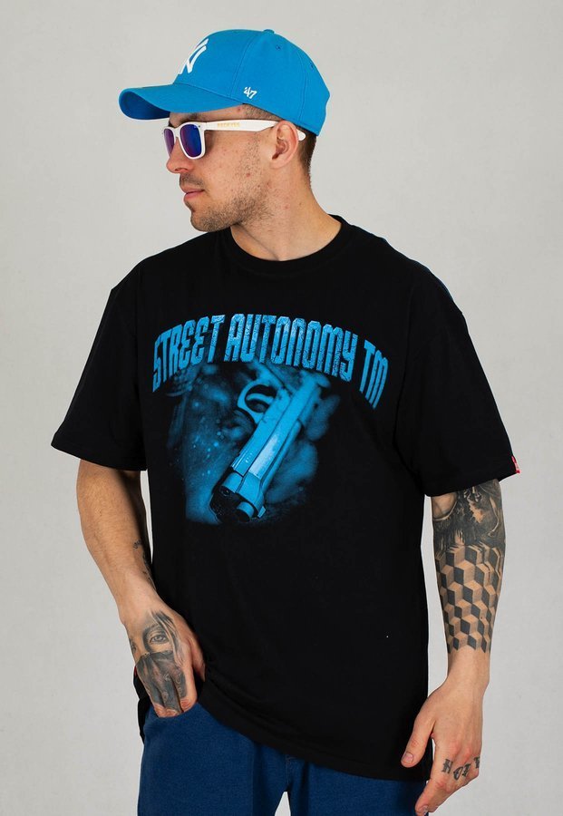 T-shirt Street Autonomy M.A.F.I.A czarno niebieski