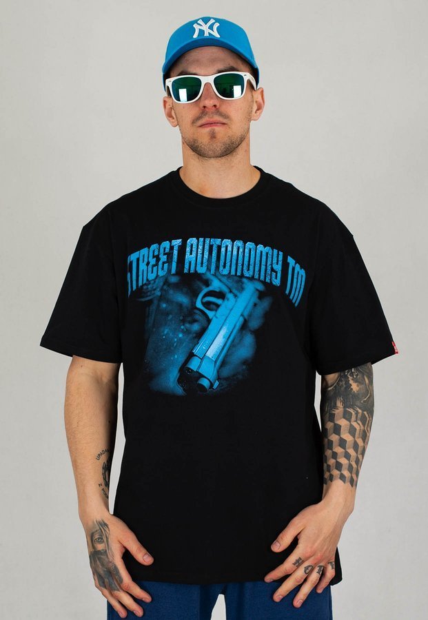 T-shirt Street Autonomy M.A.F.I.A czarno niebieski