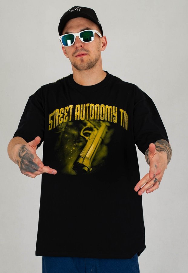 T-shirt Street Autonomy M.A.F.I.A czarno złoty