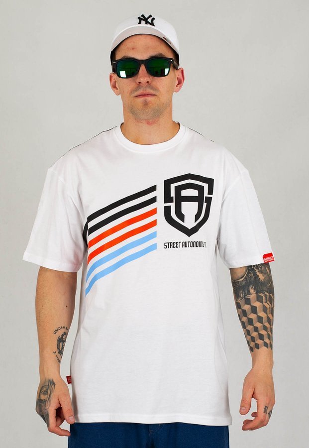T-shirt Street Autonomy Magic Stripes 1 biały