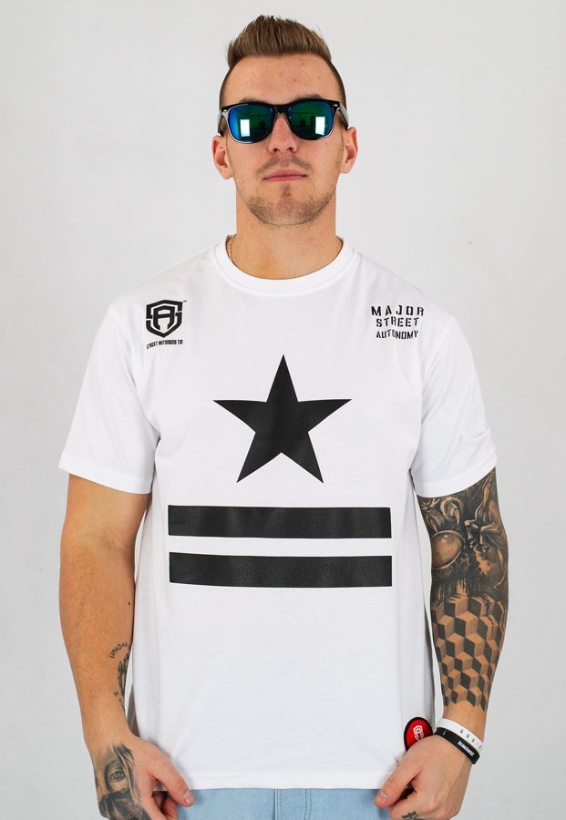 T-shirt Street Autonomy Major biały