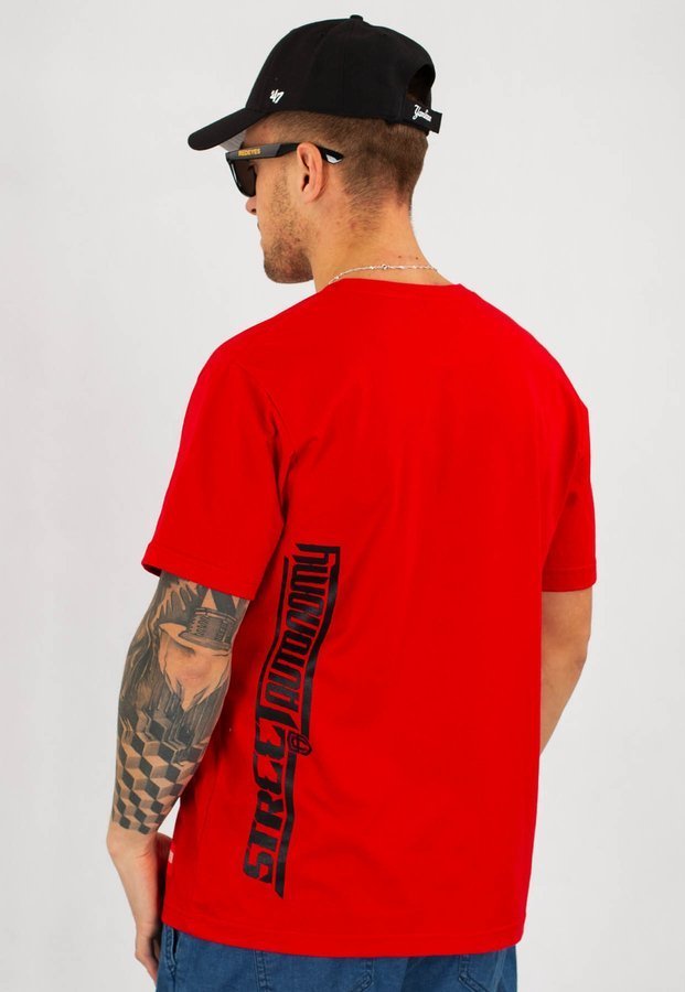 T-shirt Street Autonomy Ornament Logo czerwony