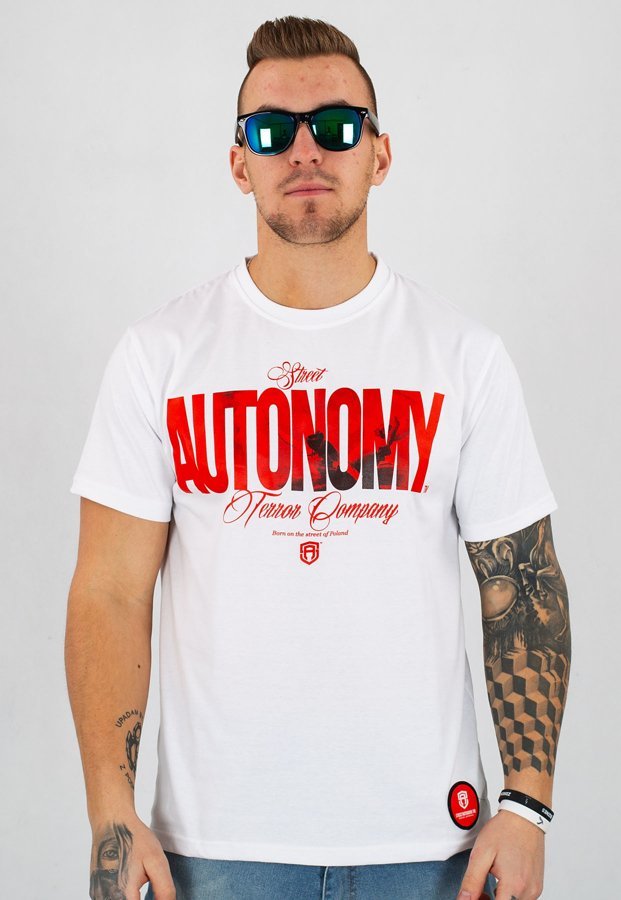 T-shirt Street Autonomy Raca biały