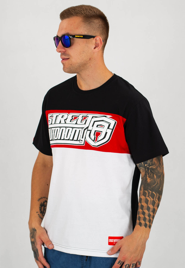 T-shirt Street Autonomy Raceing czarno biały