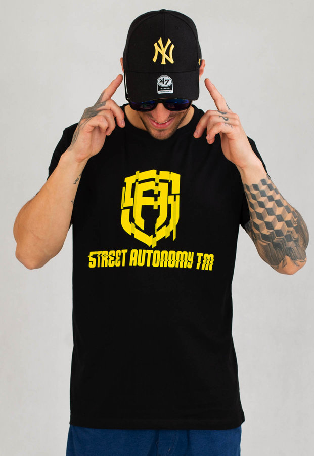 T-shirt Street Autonomy Roach czarno żółty