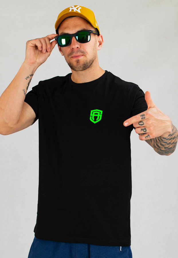 T-shirt Street Autonomy Small Logo czarno zielony