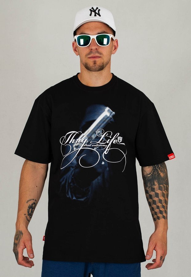 T-shirt Street Autonomy Thug Life czarny