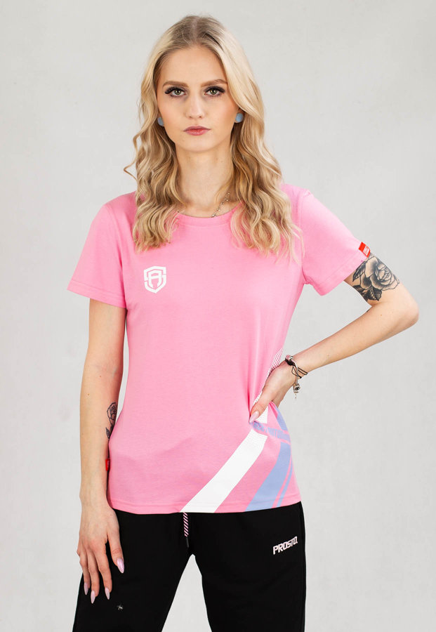T-shirt Street Autonomy Vens różowo biały