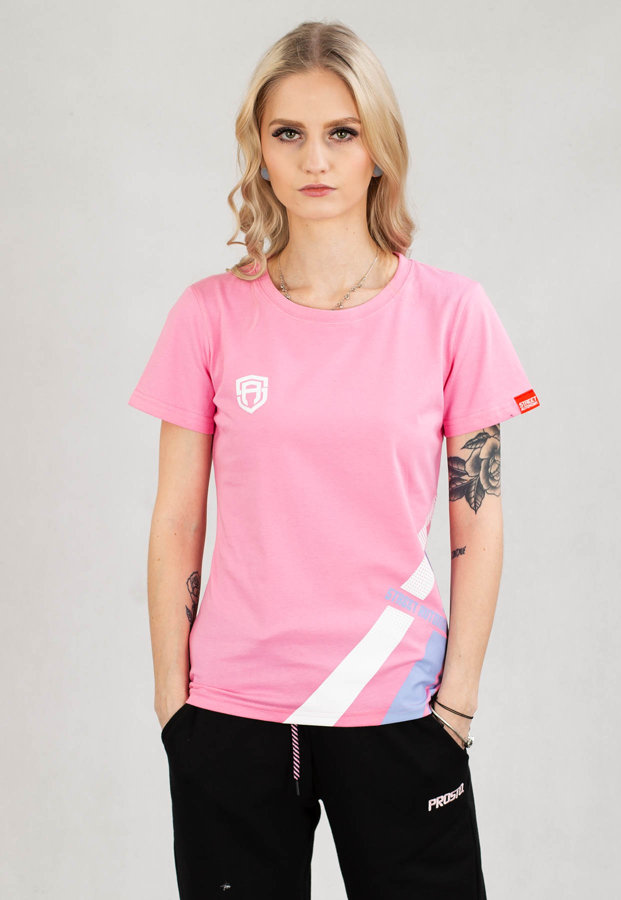 T-shirt Street Autonomy Vens różowo biały