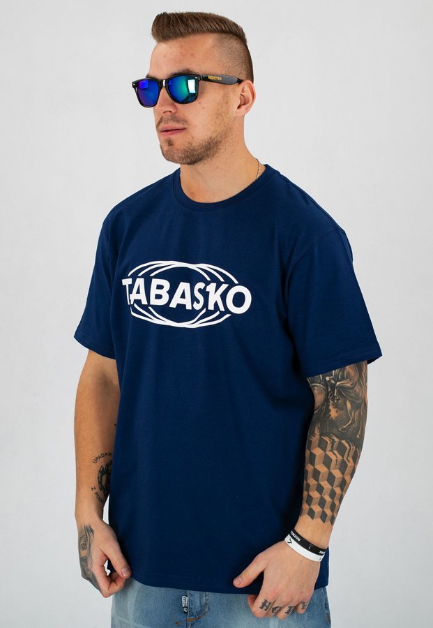T-shirt Tabasko Globus granatowy