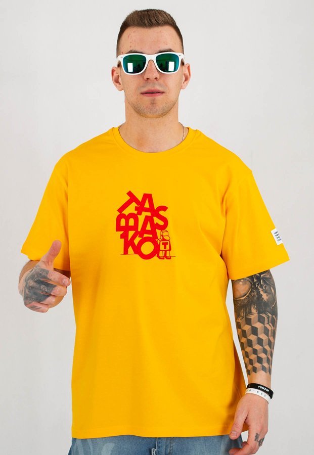 T-shirt Tabasko Mess żółty