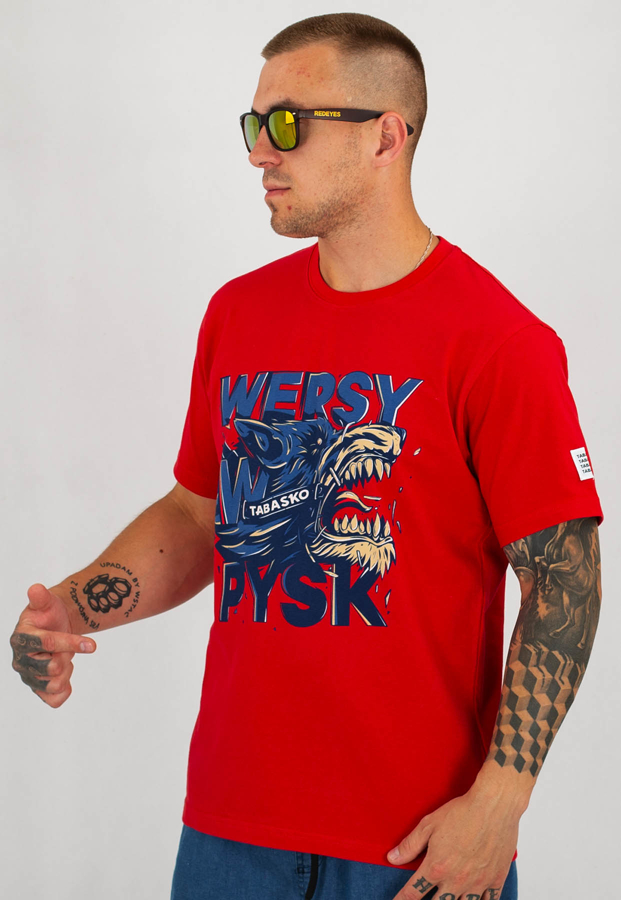 T-shirt Tabasko Wersy W Pysk czerwony