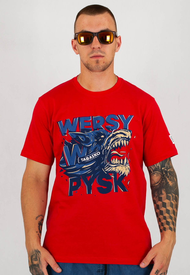 T-shirt Tabasko Wersy W Pysk czerwony