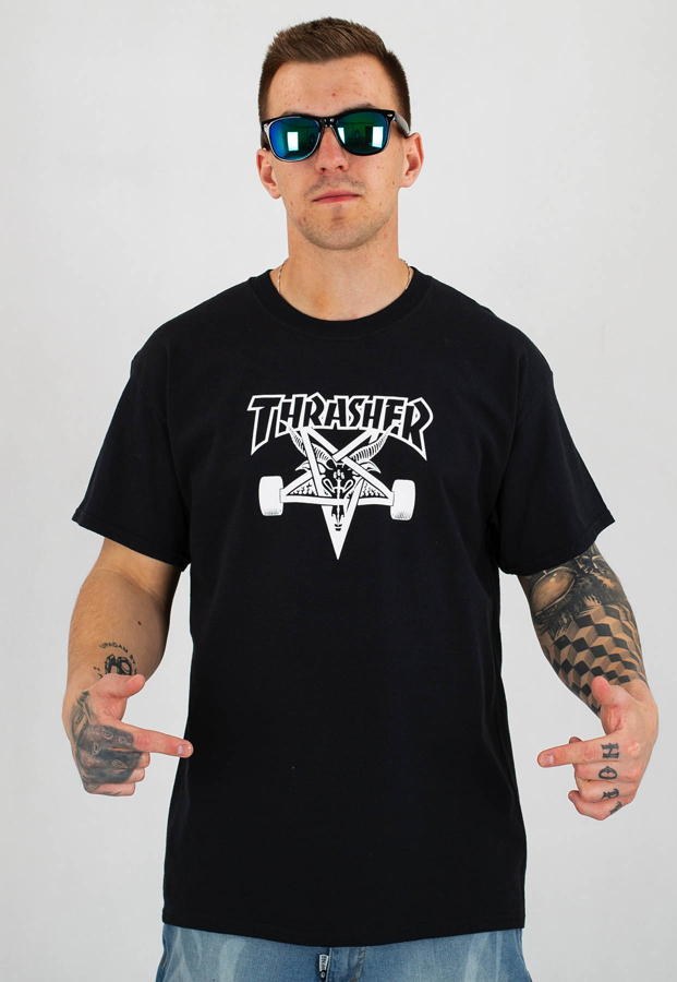T-shirt Thrasher Flame Sk8 Goat czarna