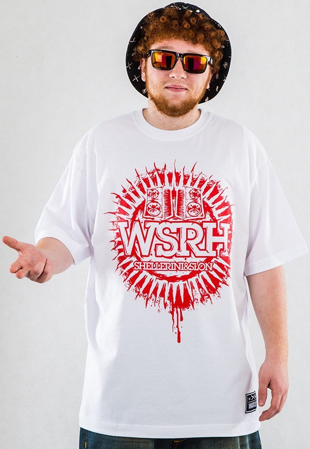 T-shirt WSRH Słońce biało czerwony