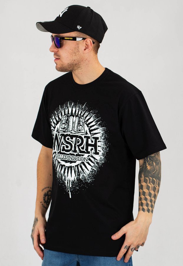 T-shirt WSRH Słońce czarno biały