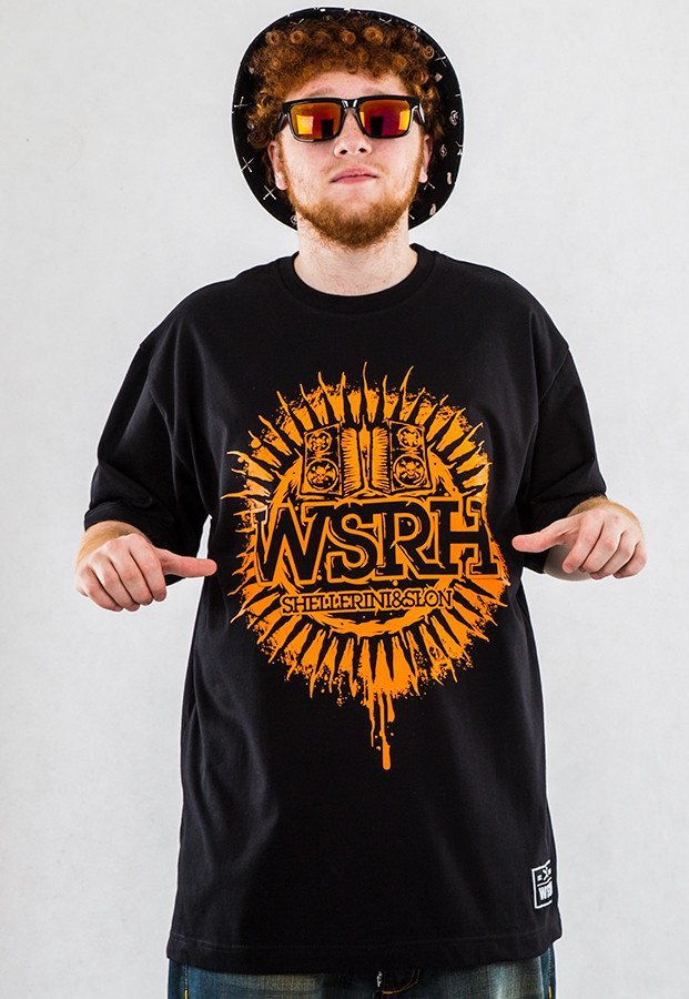 T-shirt WSRH Słońce czarno pomarańczowy