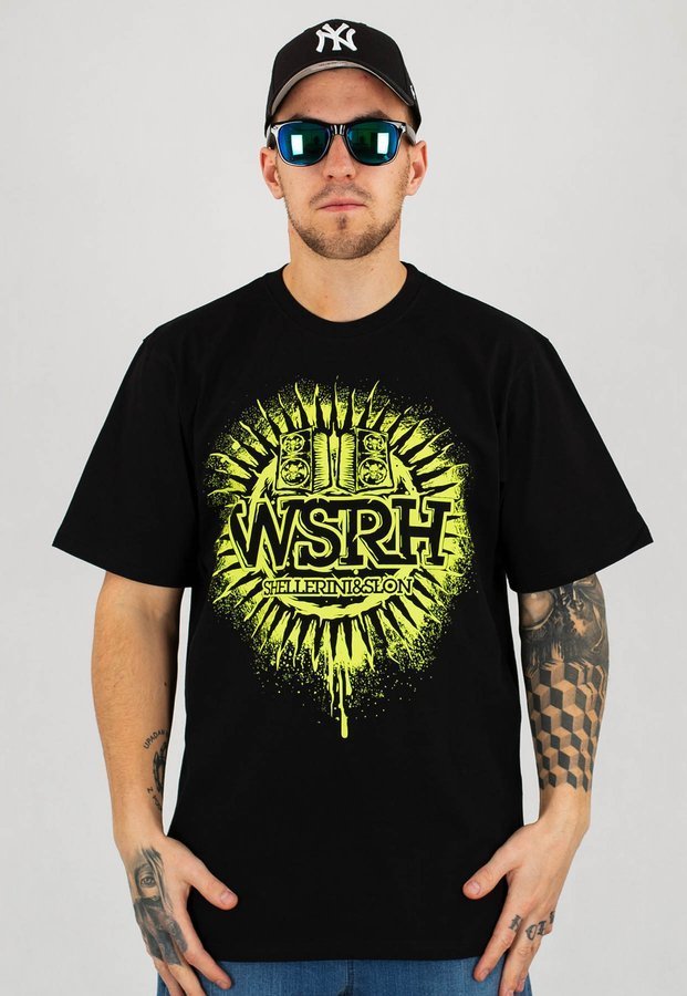 T-shirt WSRH Słońce czarno zielony