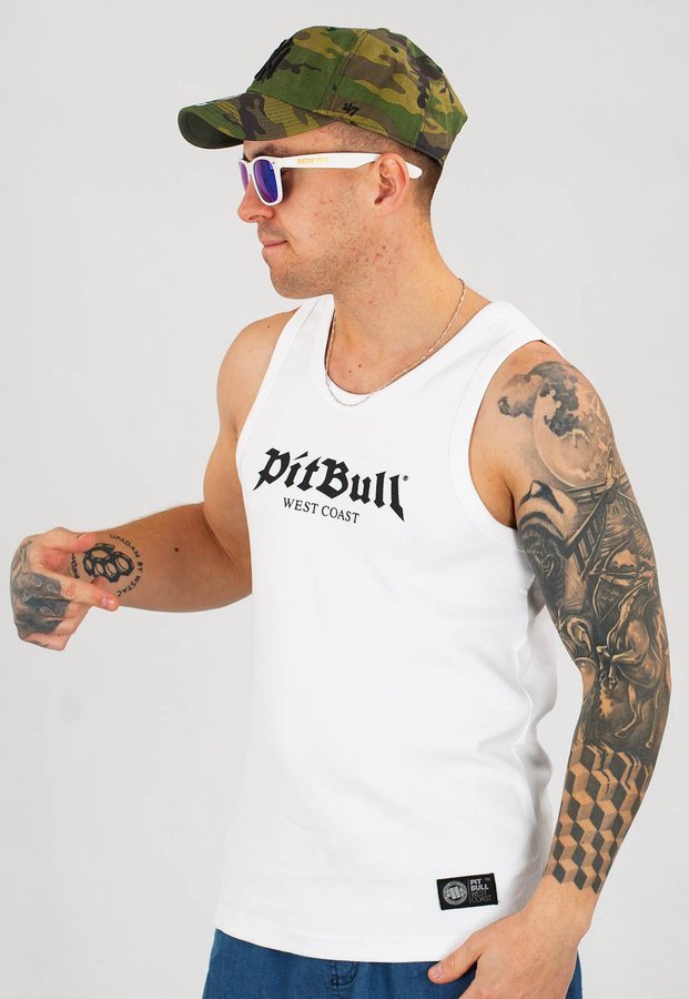 Tank Pit Bull Rib Old Logo biały